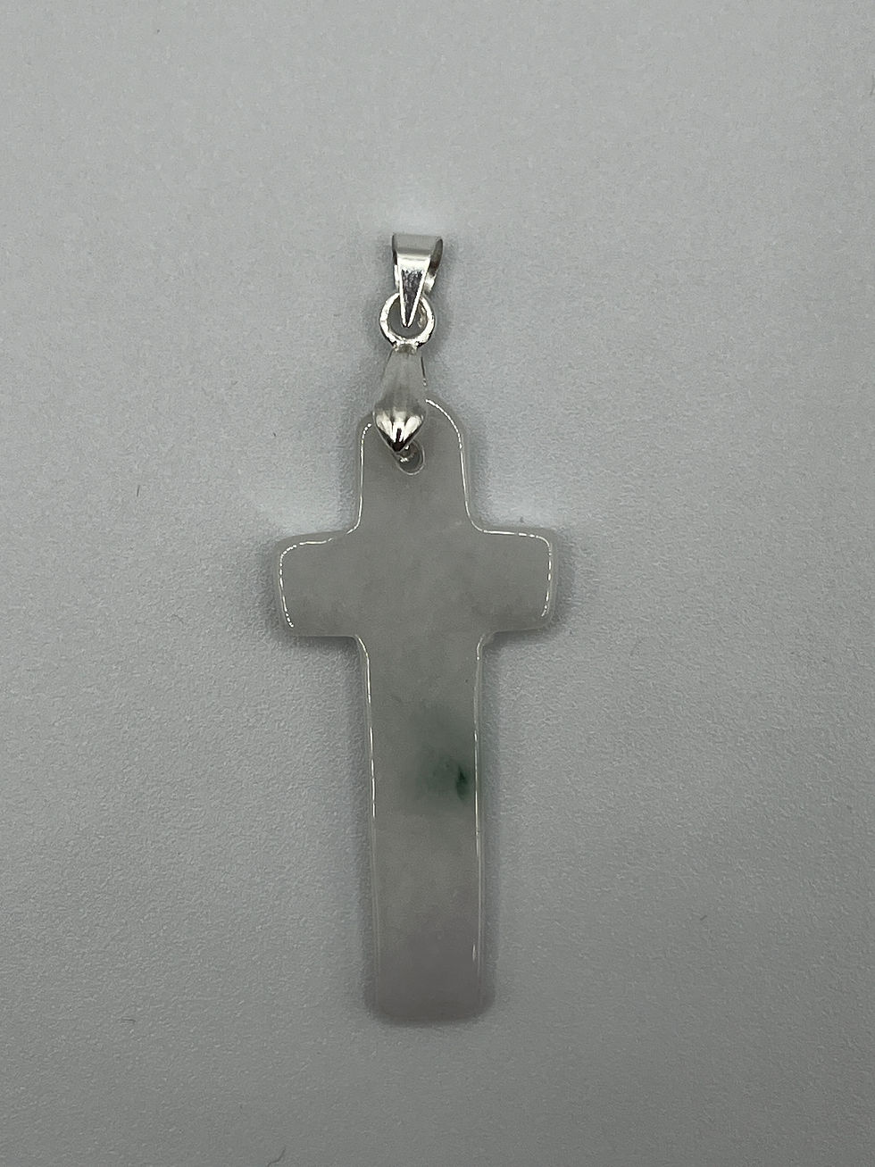 Thumbnail: Burma Jadeite Cross with Spicy Green