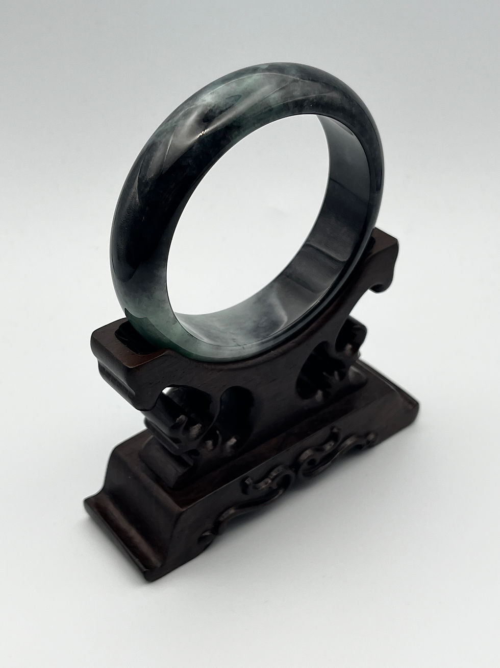 Thumbnail: Jade Bangle Dark Spicy Green ( 57 mm )