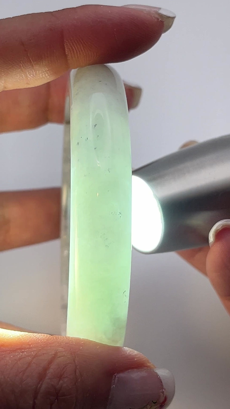 Thumbnail: Jade Bangle Lavender and Green ( 61 mm )