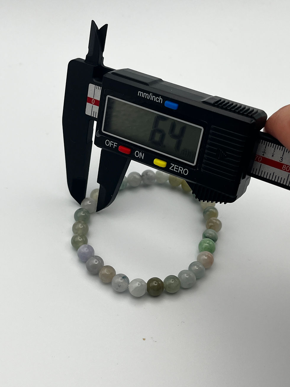 Thumbnail: Jade Bracelet Multi Color Beads (6 inches)