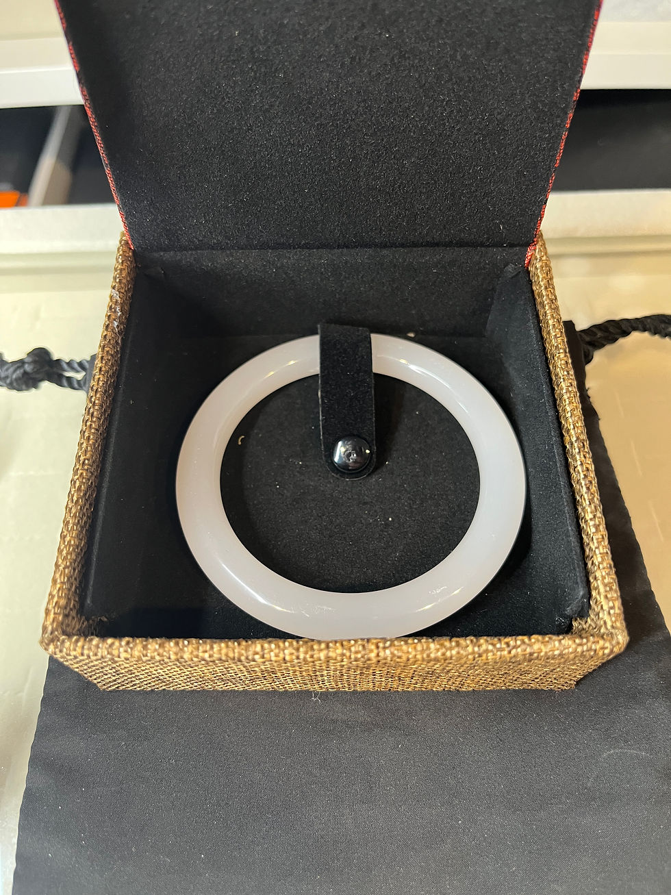 Thumbnail: Pink Chalcedony Bangle ( 61.7 mm)
