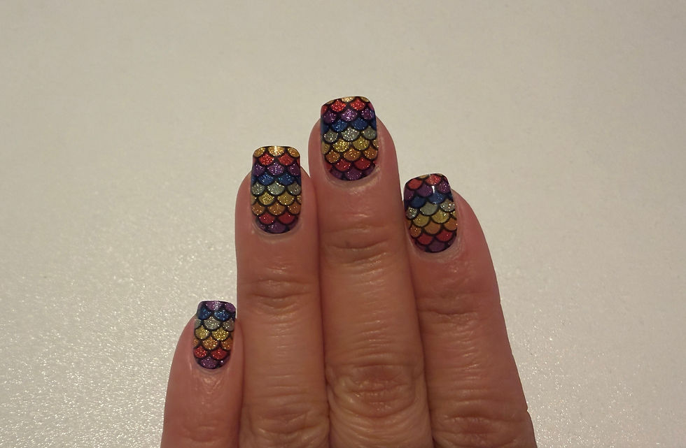 Thumbnail: Semi-Cured Gel Nails RAINBOW MERMAID