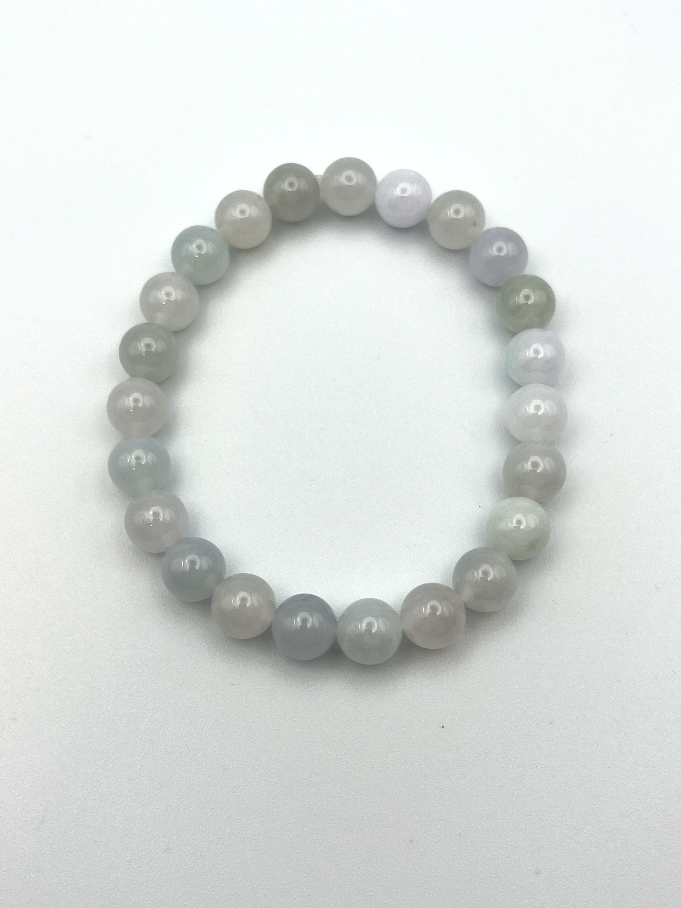 Jade Bracelet Beautiful Jadeite Beads (6.5 inches)