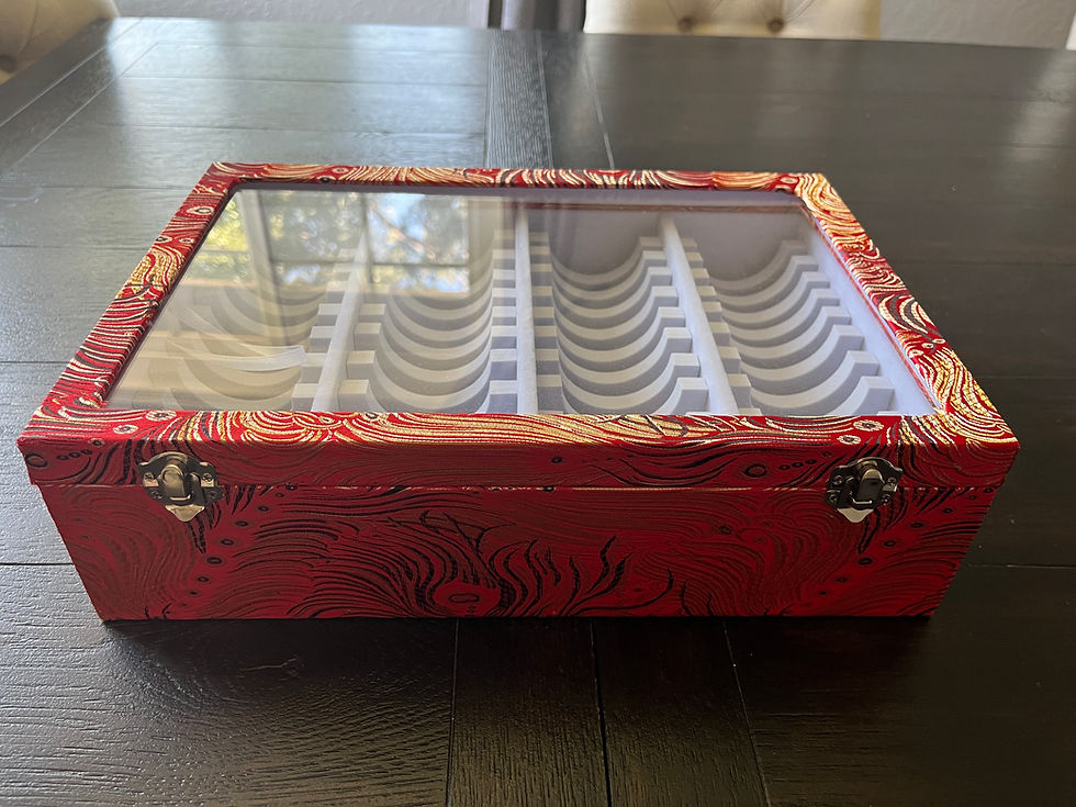 Thumbnail: Box Storage for Bangles and Bracelets Red