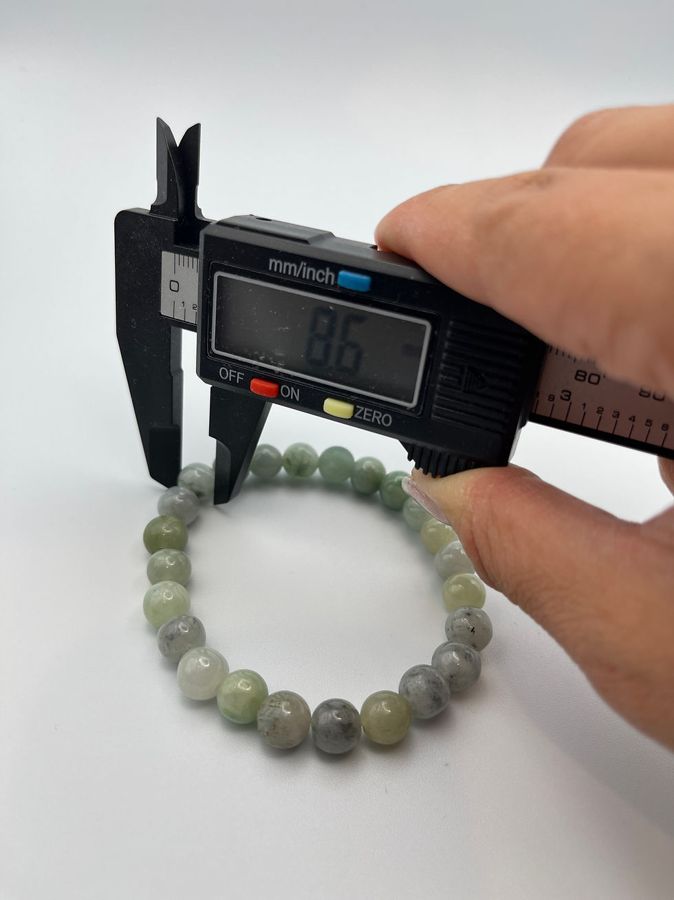 Thumbnail: Jade Bracelet Multi Green Beads (6.78 in)