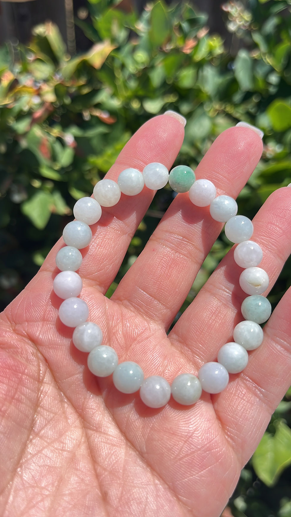 Thumbnail: Jade Bracelet Mix 8mm beads size ( 6 in )