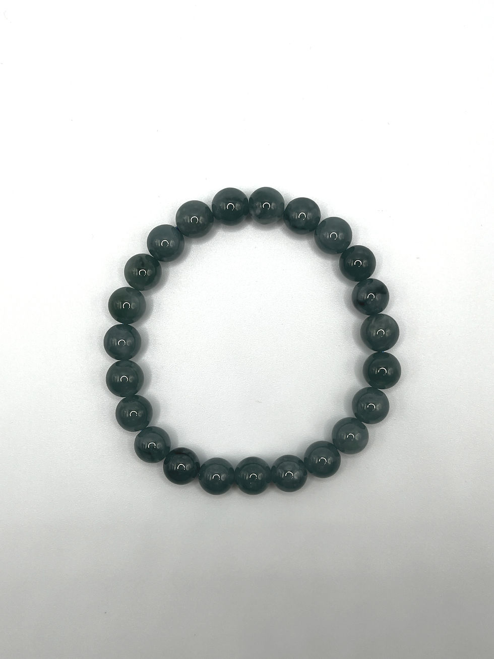 Thumbnail: Jade Blue Water Jadeite Beads 8mm ( 6.5 in)
