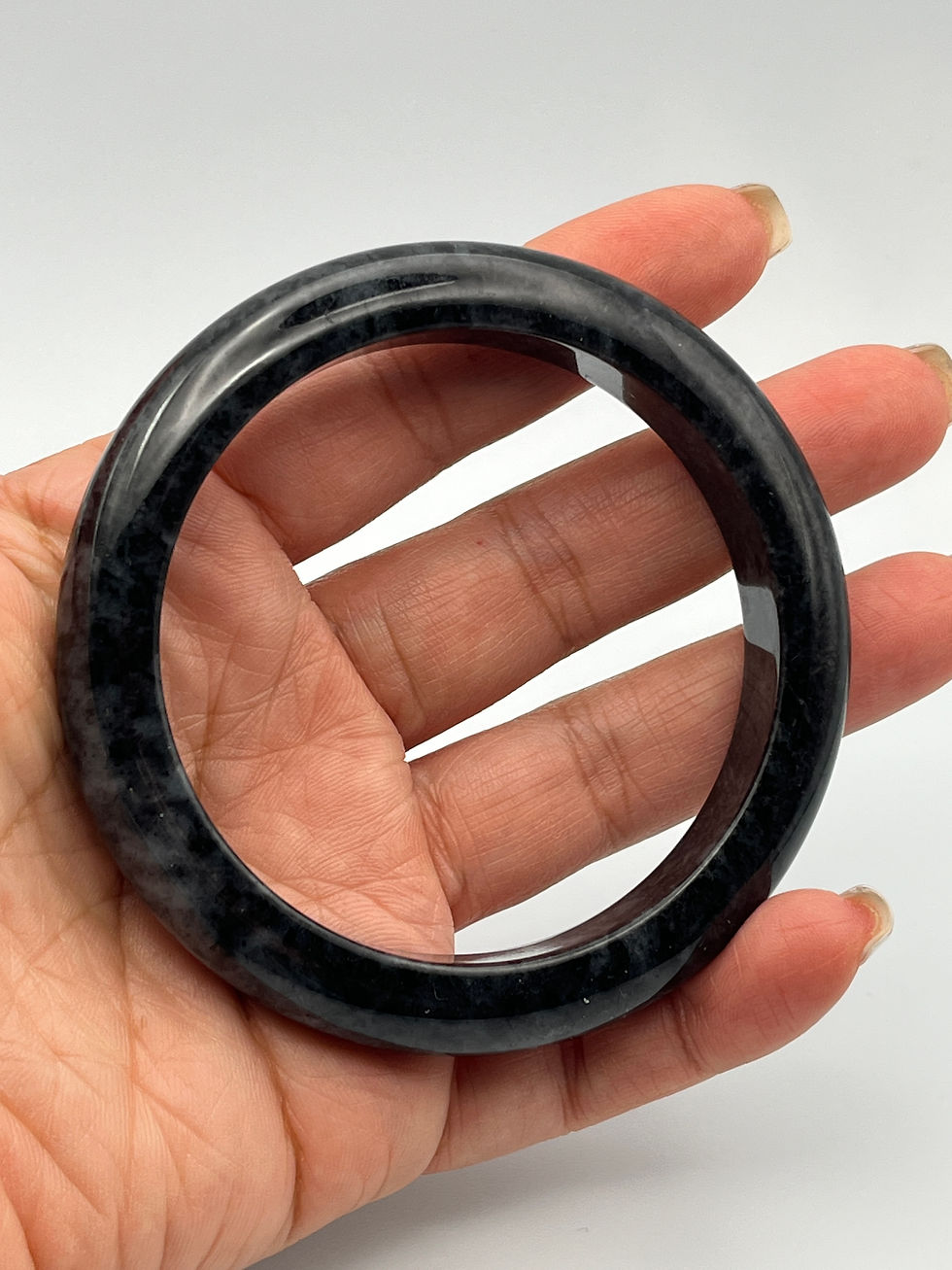 Thumbnail: Jade Bangle Wuji Black Smokey Gray ( 61.2 mm )