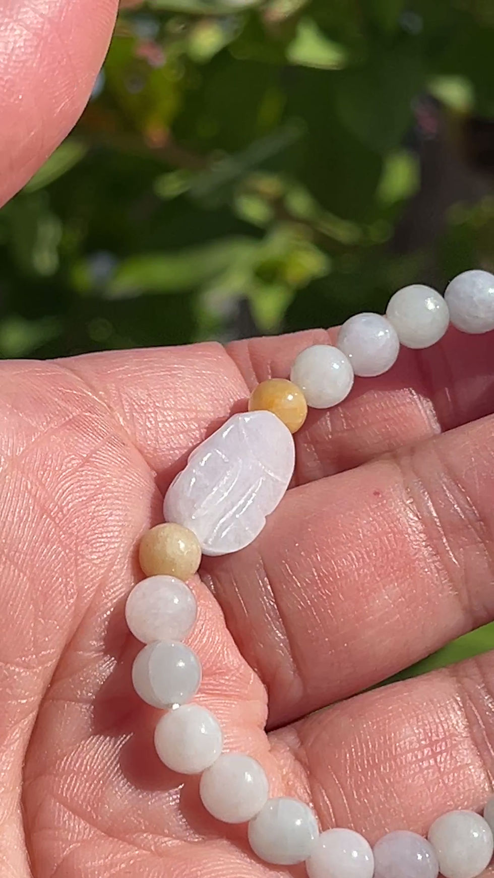 Thumbnail: Jade Bracelet Lavender Pixiu (6 inches)