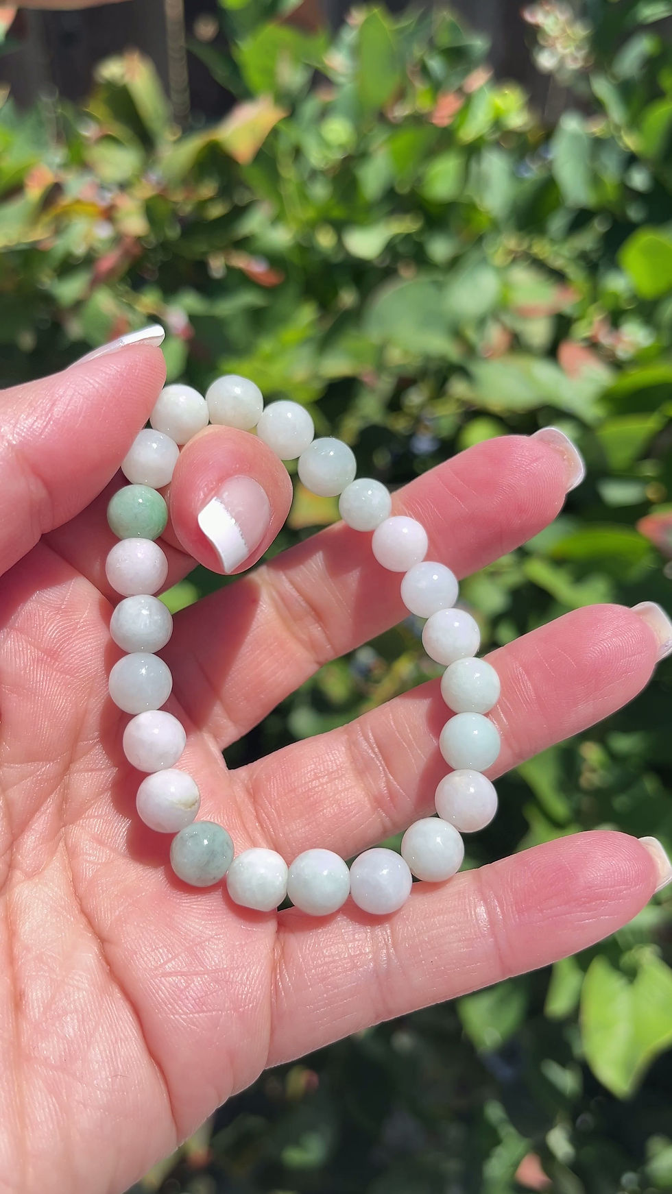 Thumbnail: Jade Bracelet Mix 8mm beads size ( 6 in )