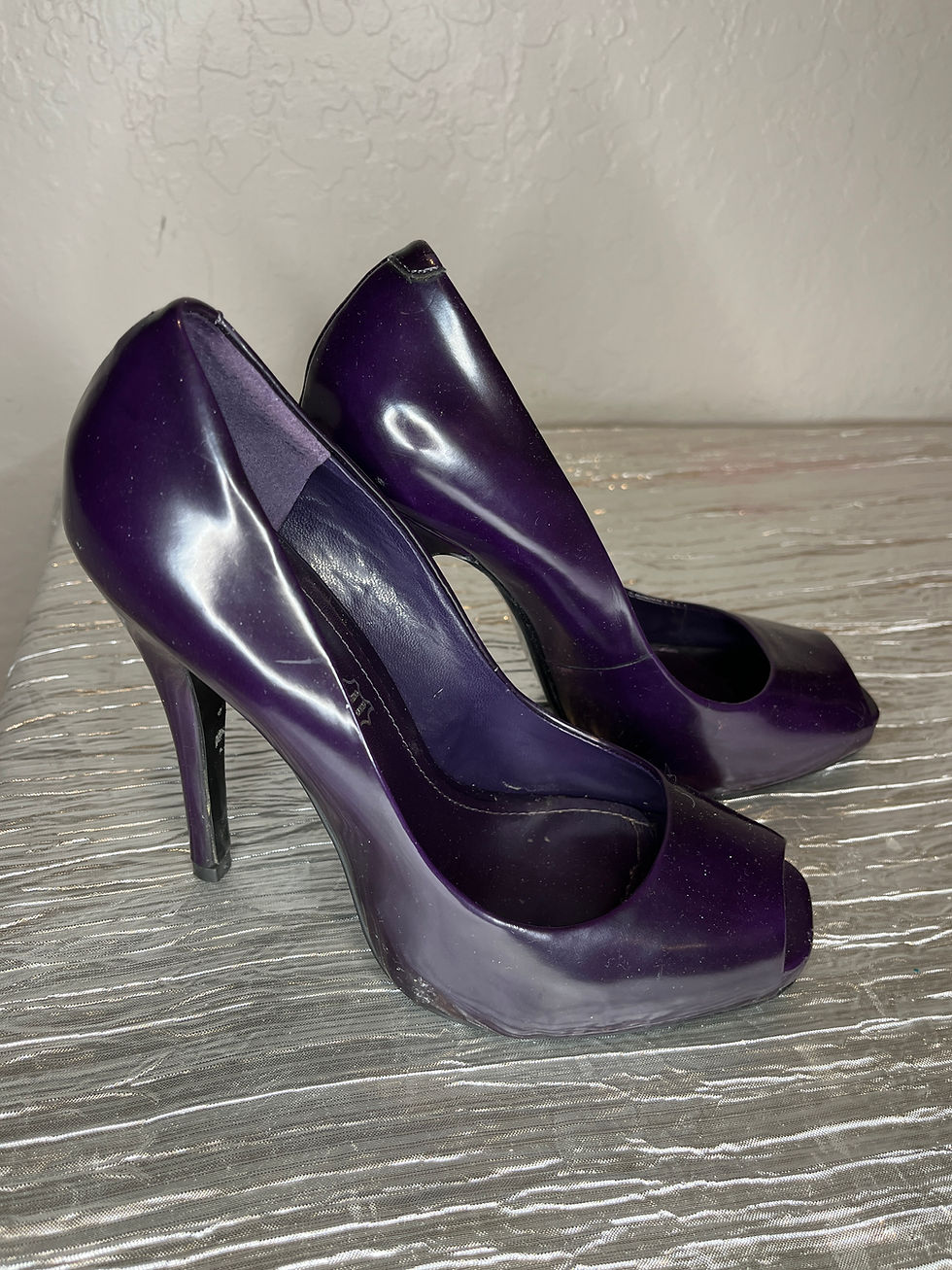 Thumbnail: Shoes ALDO Purple Eggplant High Heel Pumps