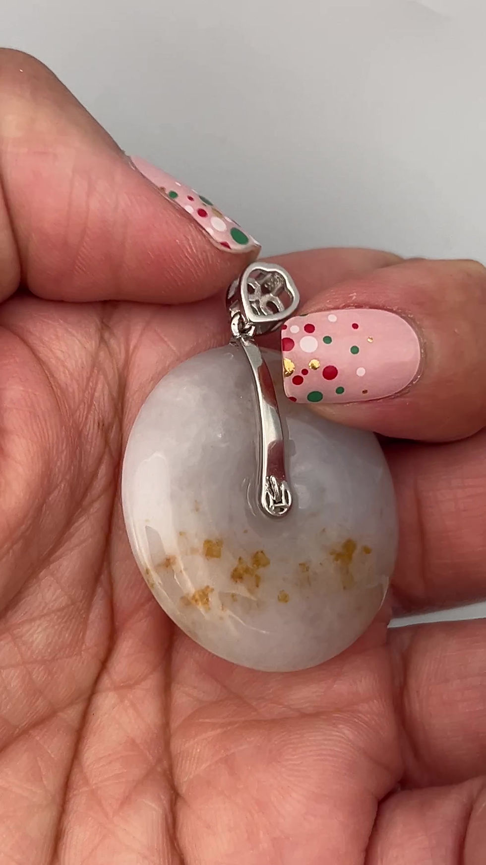 Thumbnail: Jadeite Sajin Yellow Donut with S925 Sterling Silver Bail