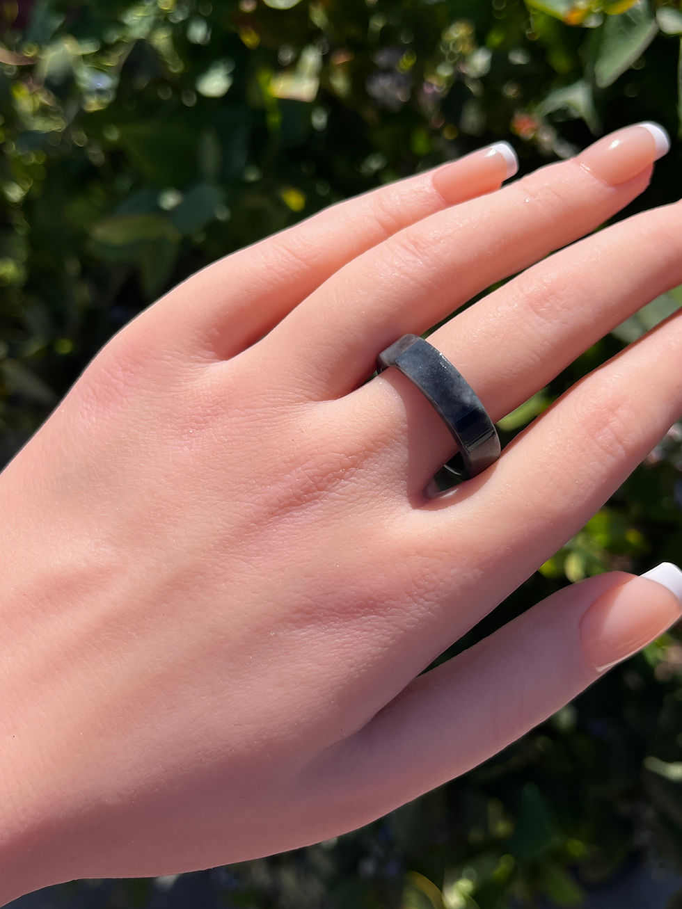 Thumbnail: Jade Burma Wuji Square Ring Size 10 US