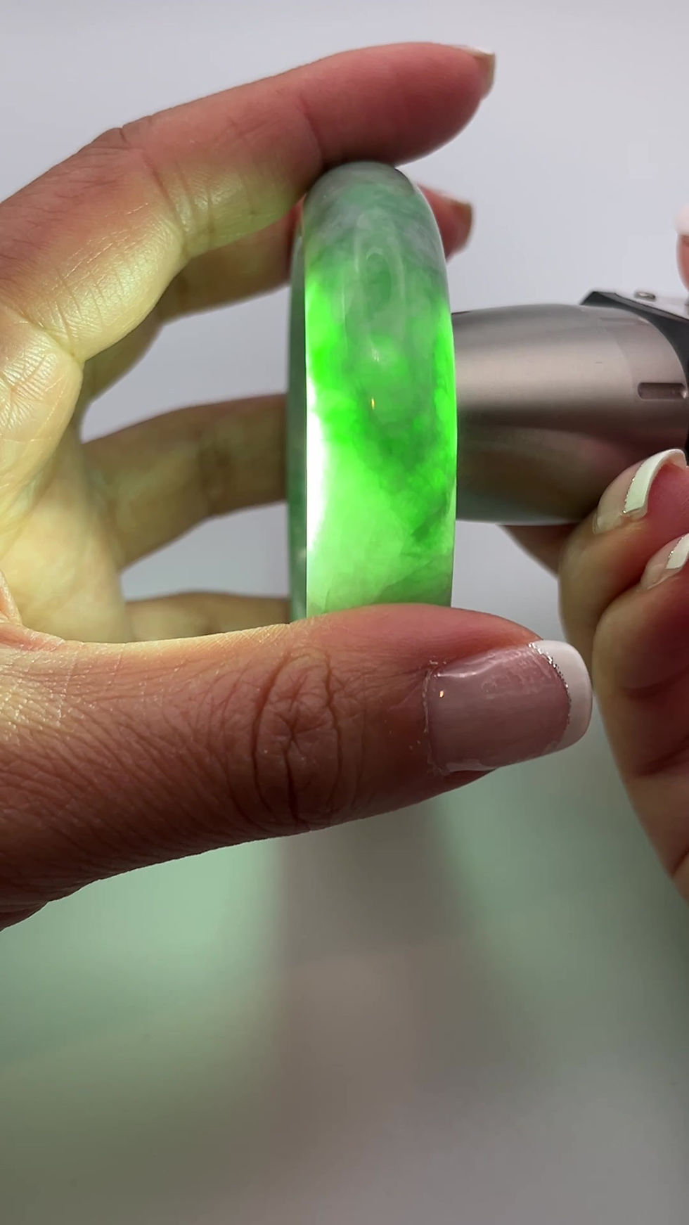 Thumbnail: Jade Bangle Spicy Green ( 58.6 mm )