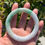 Thumbnail: Jade Bangle Full Round Fit Green and White ( 57.7 mm ) includes GIA Lab Report