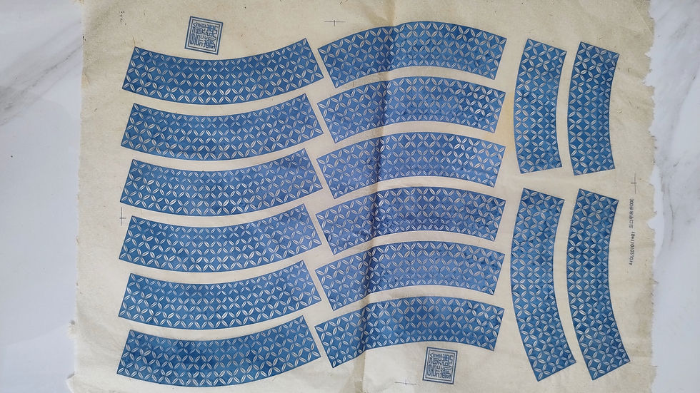 Miniatura: Curvo para Bordes – Diseño Geométrico Azul