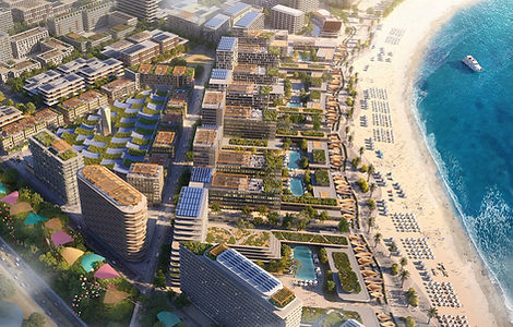 Marjan Beach as planned, from the air