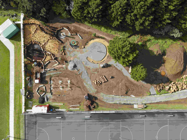Aerial view of the playground in Kerikeri June 2025.
