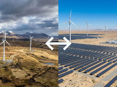 an offshore wind farm in scotland EU connected with hybrid renewable enregy farm in gcc