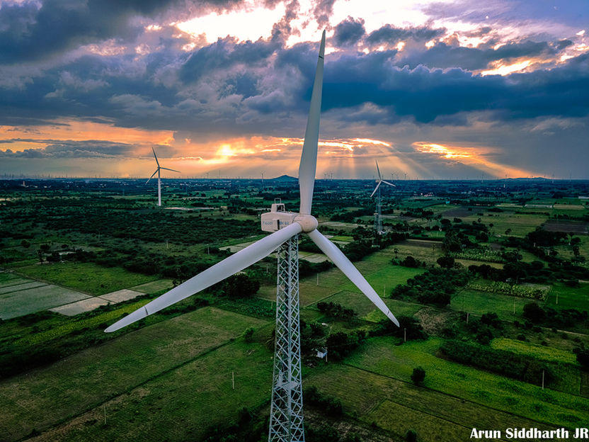 Wind turbines across diverse Indian landscapes documented through renewable energy photography, aerial imagery, and industrial visual storytelling