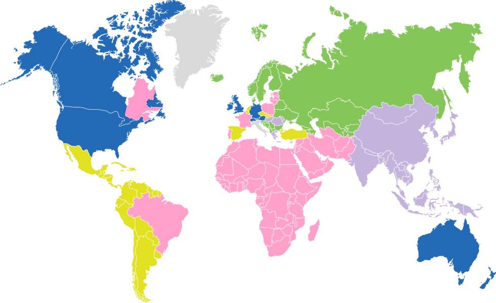 Foreign rights agents map