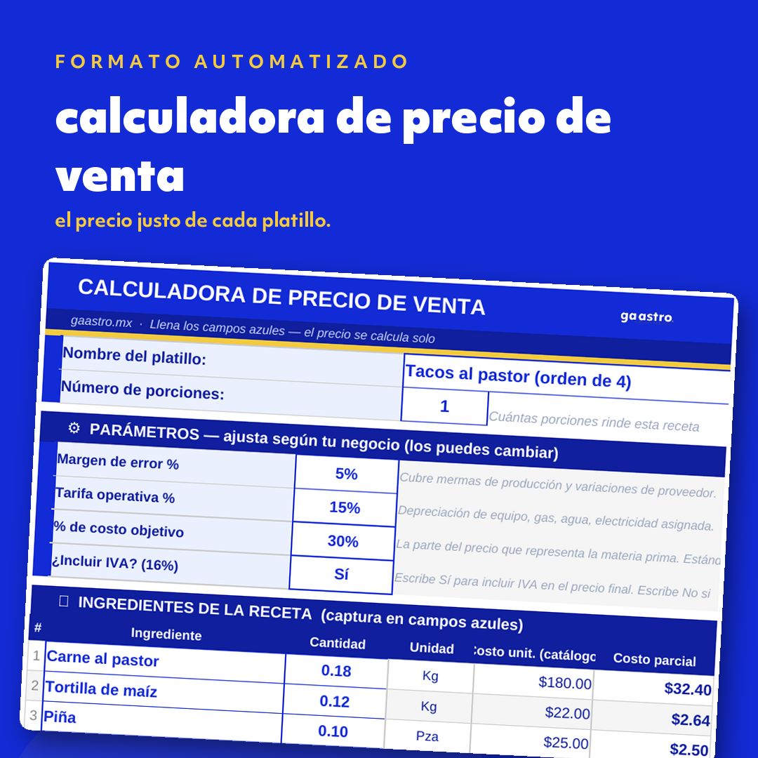 Calculadora de Precio de Venta