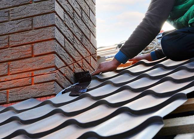 chimney flashing installation, counter flashing cut into chimney