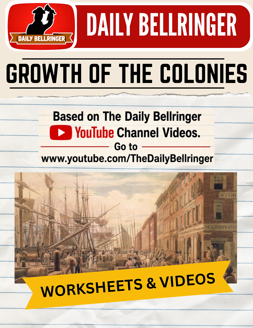 Thumbnail: Growth of the Colonies FULL WORKSHEET PACK (9 worksheets)