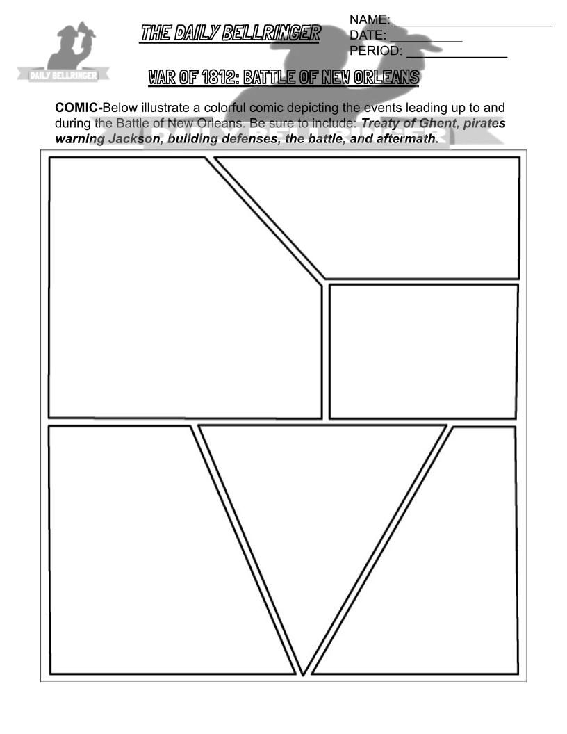 Thumbnail: Battle of New Orleans Worksheet