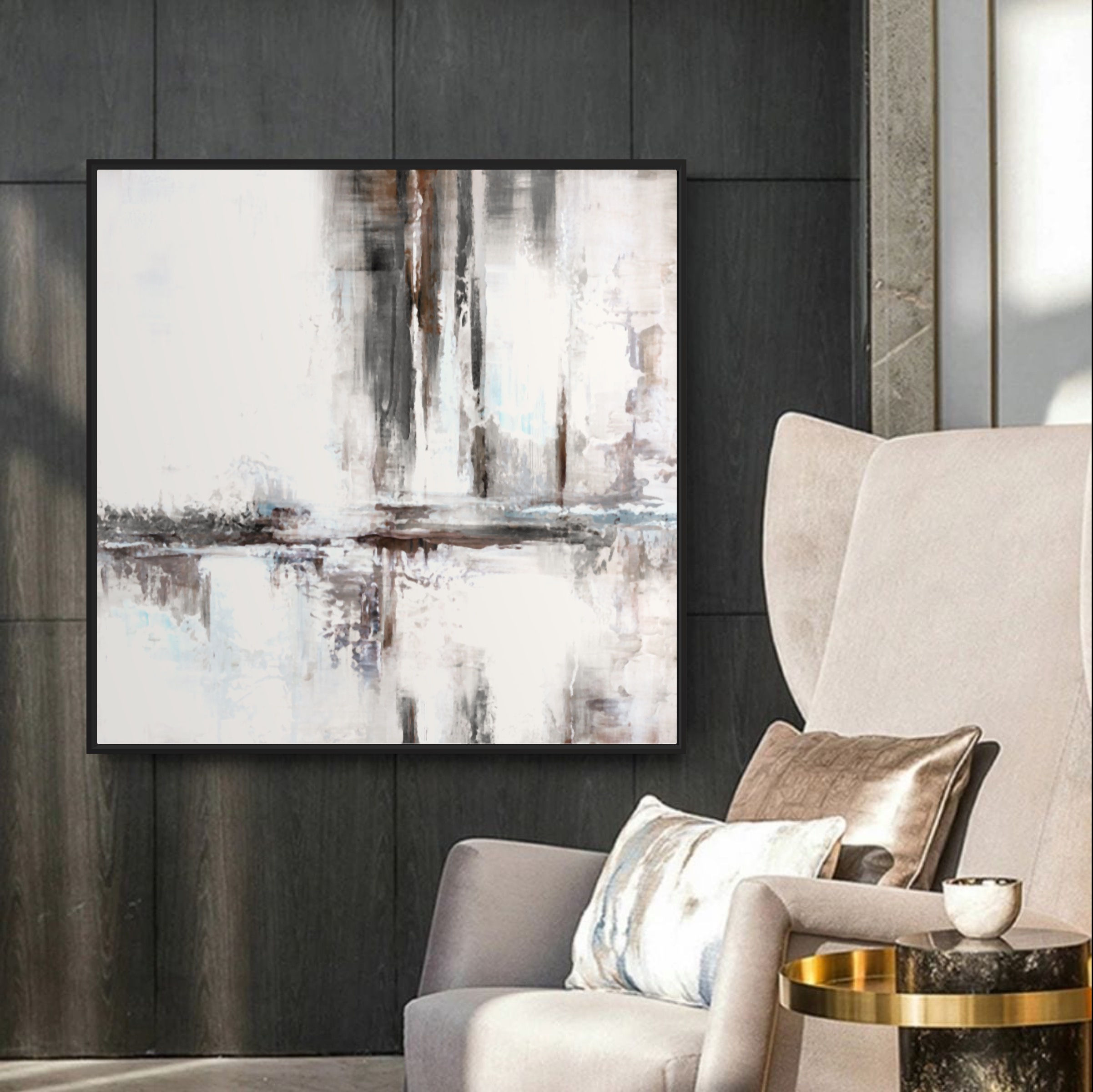 Black white combination  1 /100x100cm