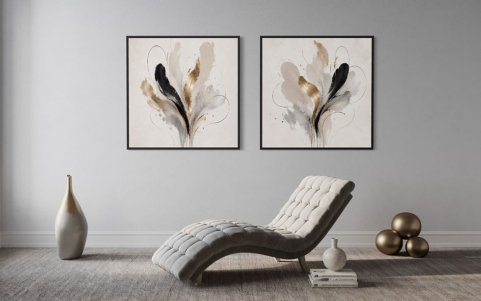 Thumbnail: Soft Flourish  set of 2/ 80x80cm x2pc