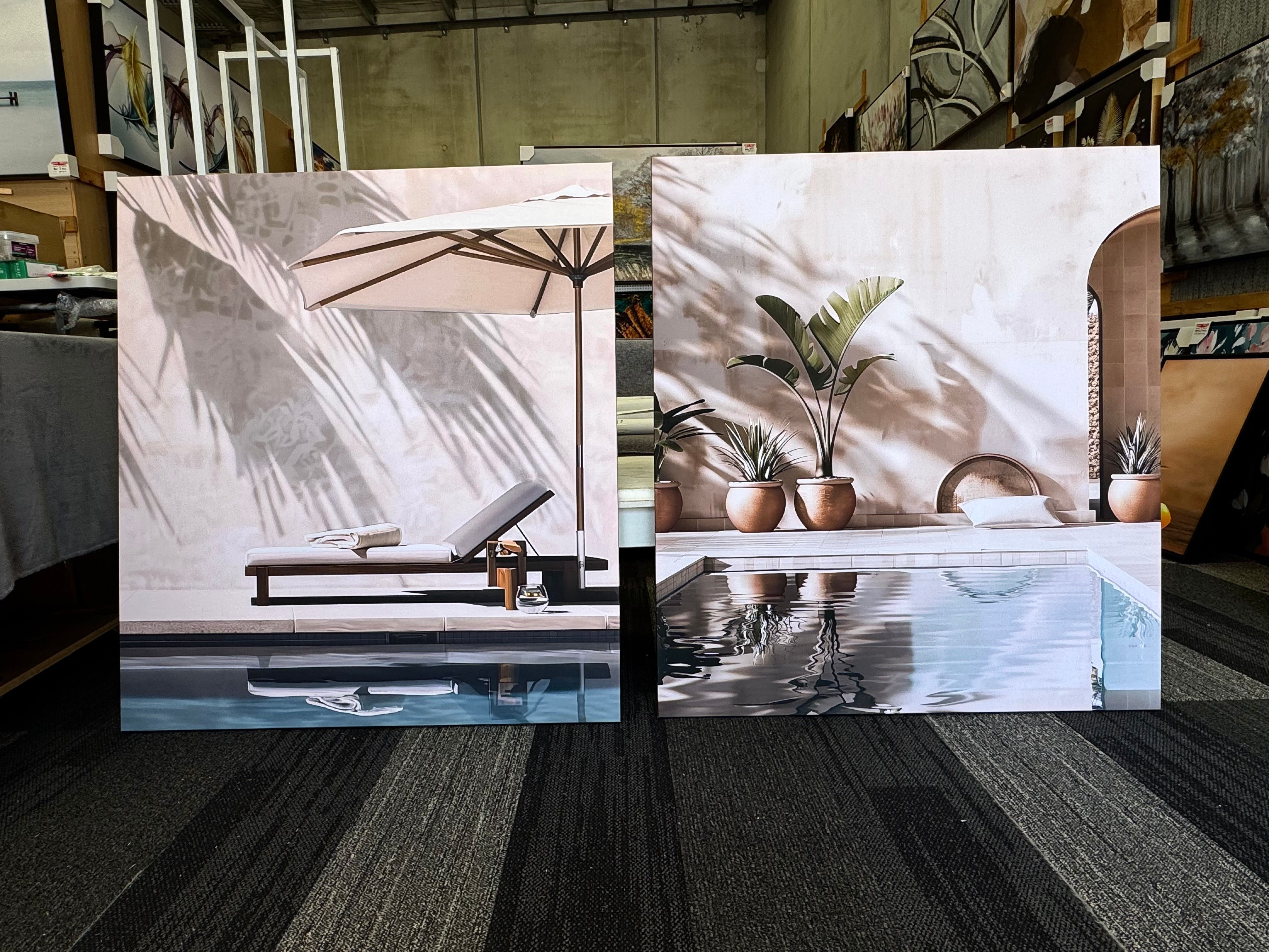 Quiet escape/100x110cmx2pc