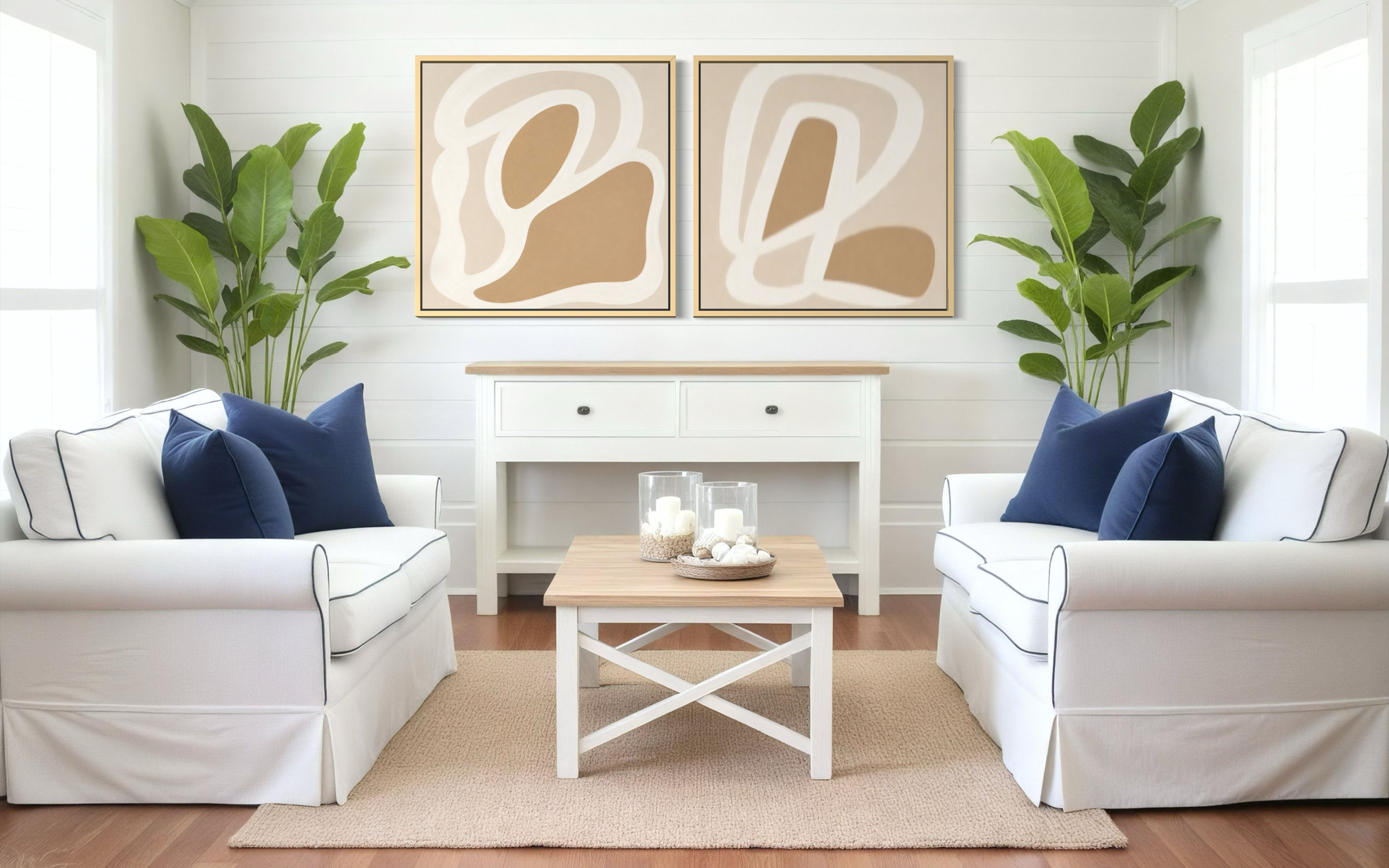 Morning Earth set of 2/ 80x80cm x2pc