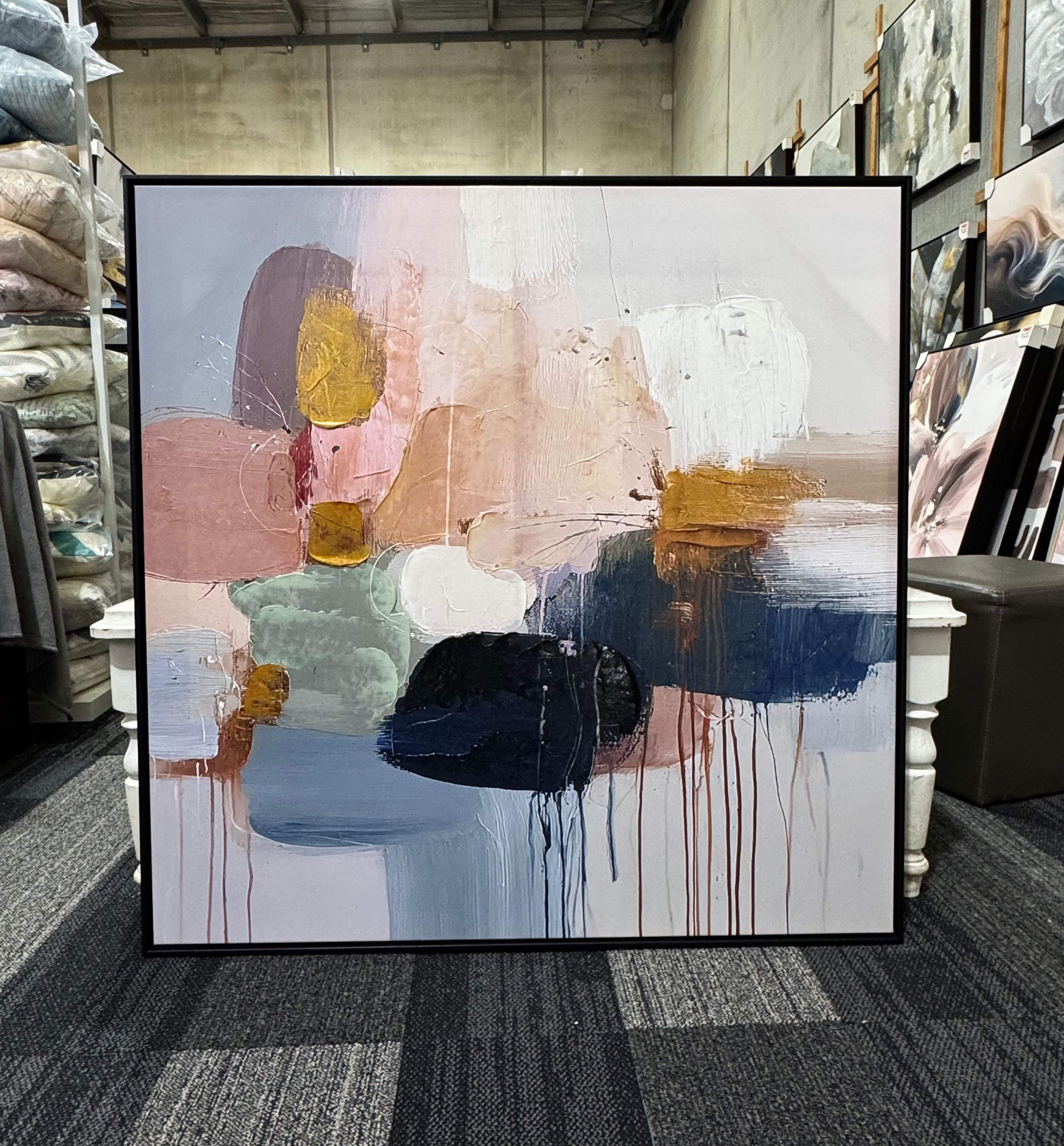Blush&blue /100x100cm