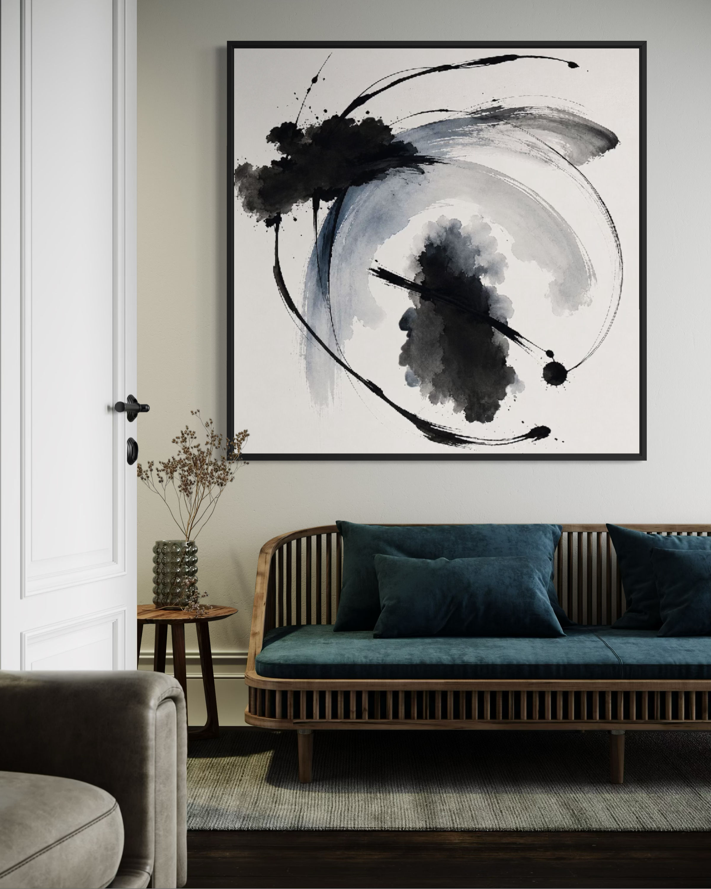 Ink Bloom 2/100x100cm