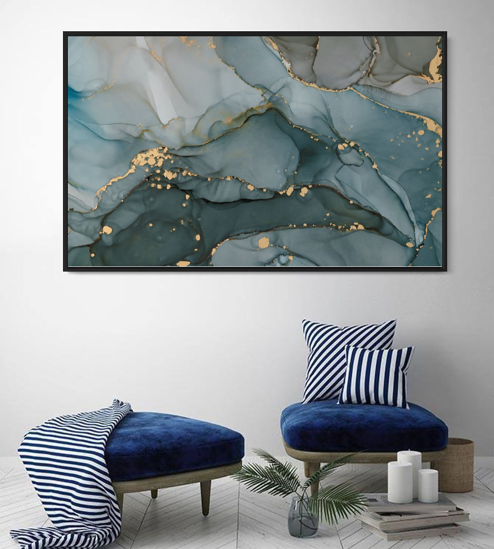 Thumbnail: Watercolor Blue 80x130cm