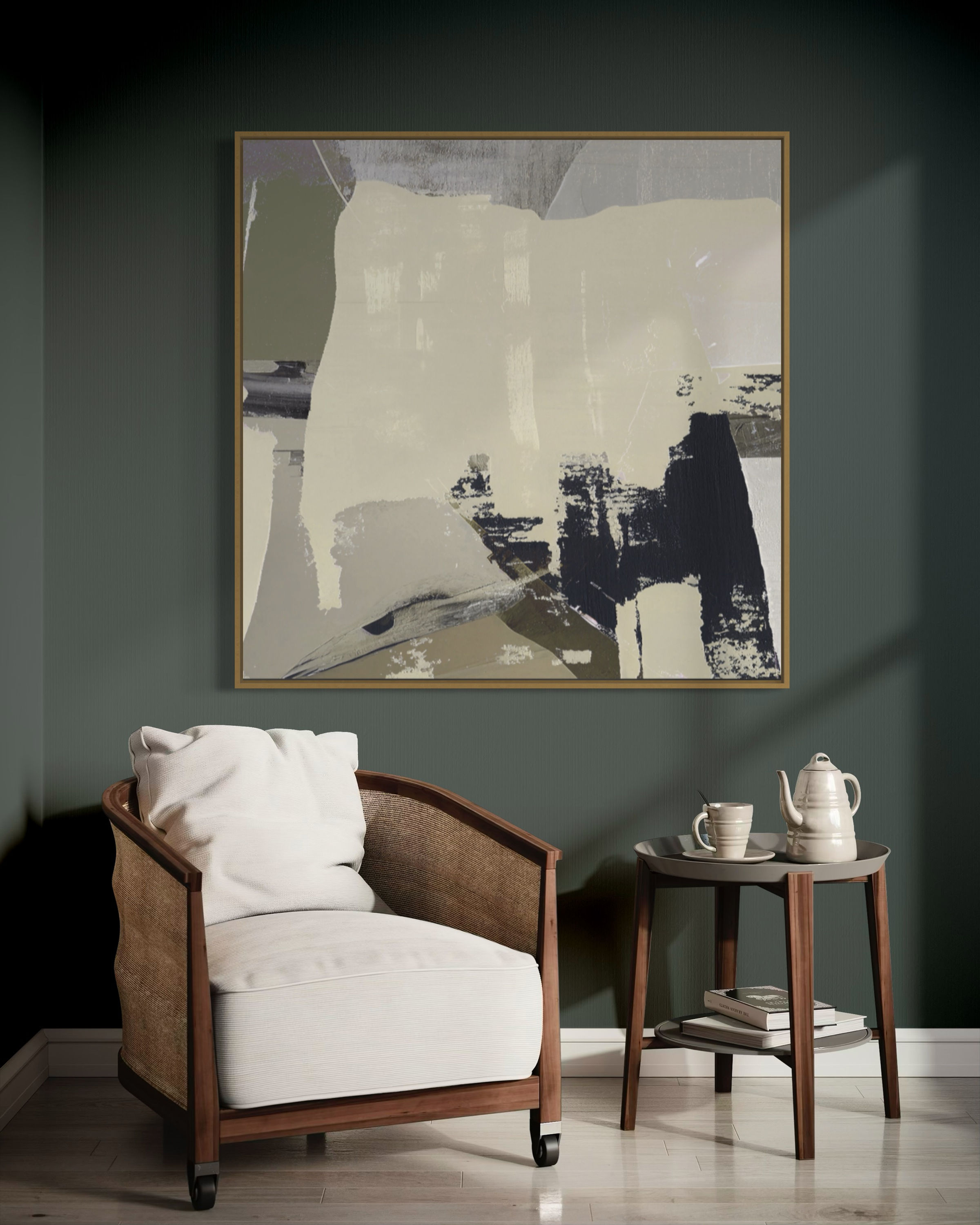 Puddle of beige 100x100cm