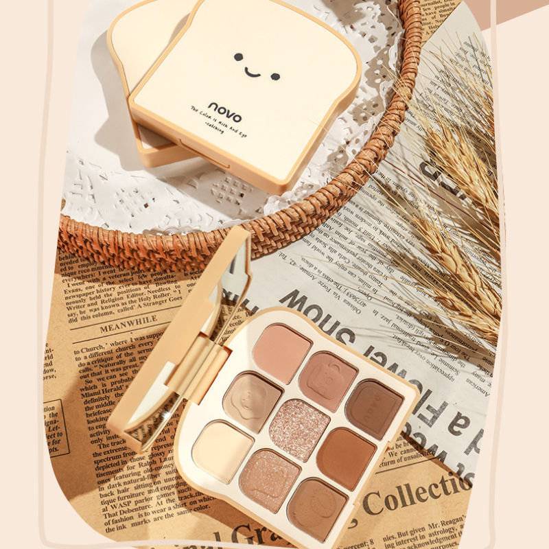 Paleta de Sombras Matte "Toast" NOVO de 09 Cores com Tons Perolados.