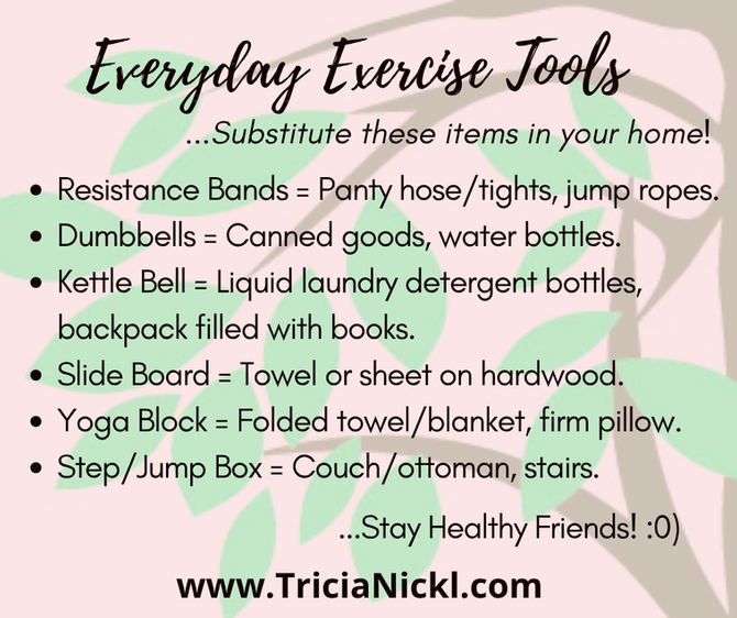 Everyday workout items around the house