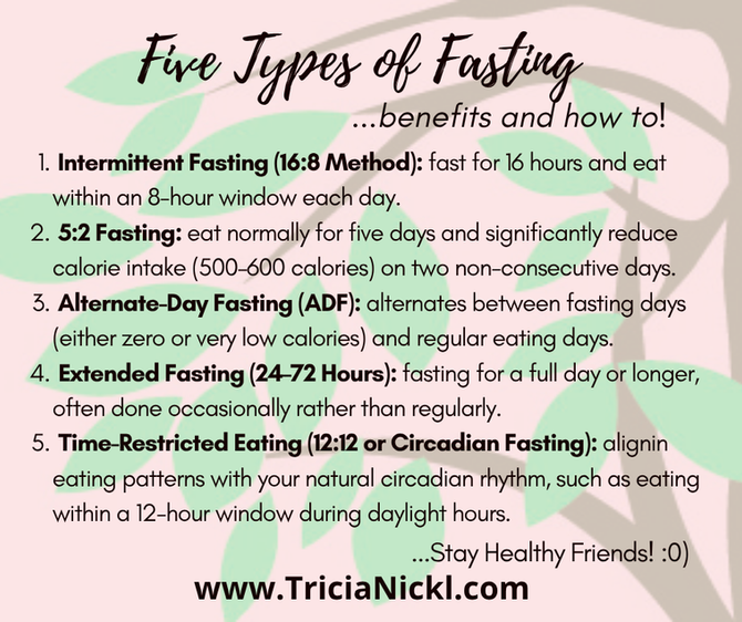 Fasting: Five Ways to Fast and Benefits!