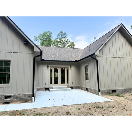 Back patio area of a new home