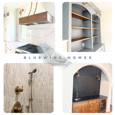 A collage a fully remodeled home.