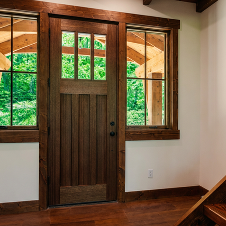 Stained front door