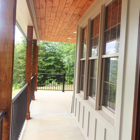 Beautiful front porch on a new construction home