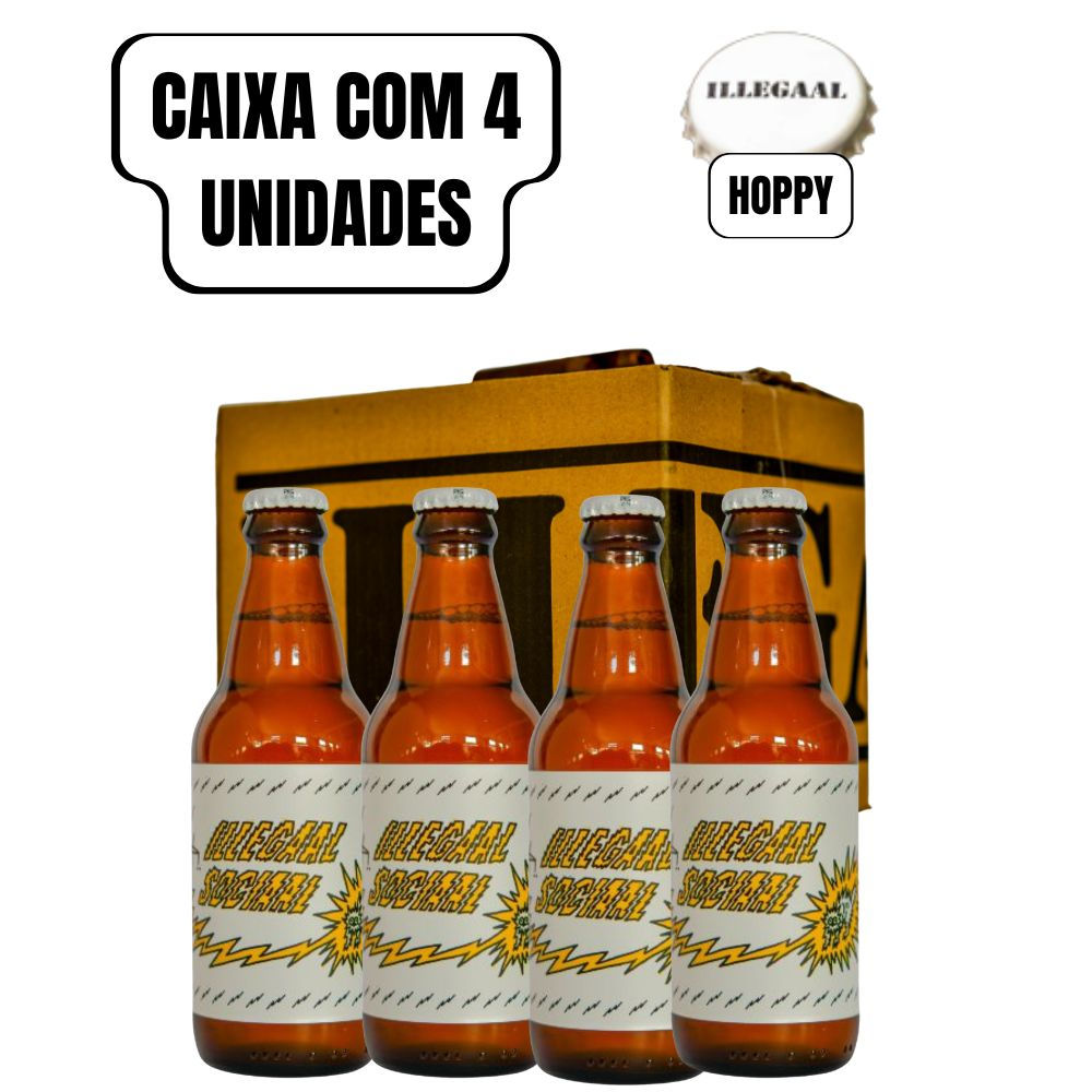 Cerveja Artesanal Belgian Hoppy Sociaal Illegaal 300ml – Caixa 4 Unidades