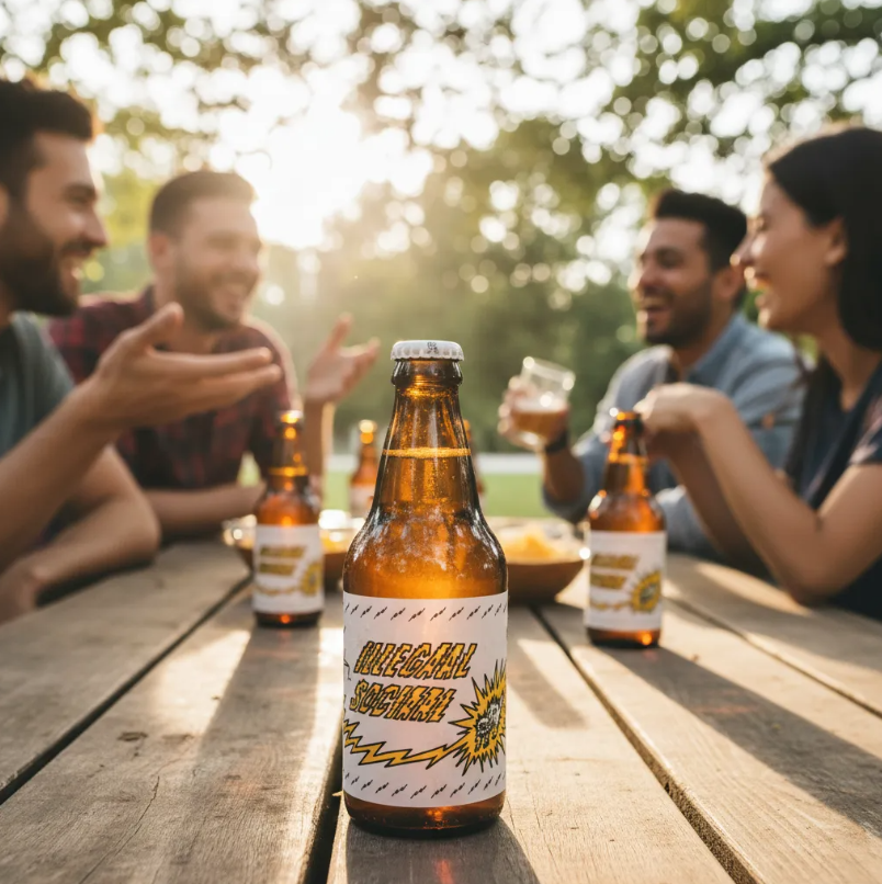 Miniatura: Cerveja Artesanal Belgian Hoppy Sociaal Illegaal 300ml – Caixa 4 Unidades