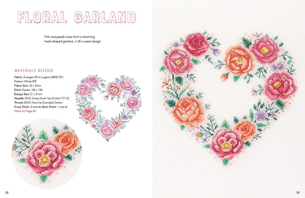 Küçük resim: Floral Beauty in Cross Stitch