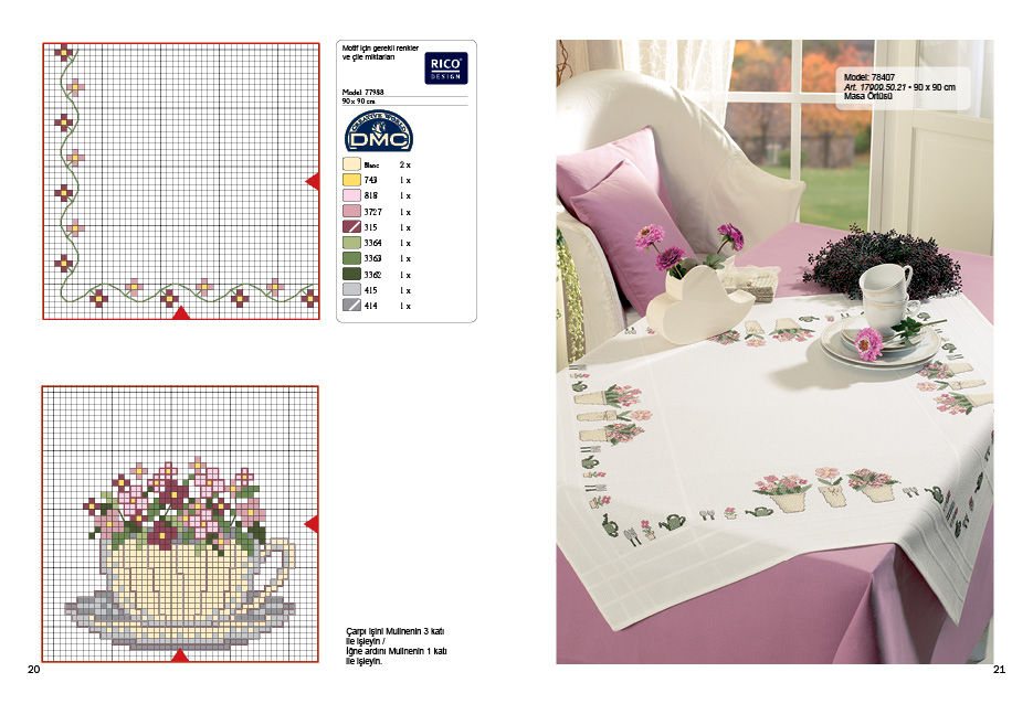 Küçük resim: Kanaviçe Masa Örtüleri 3