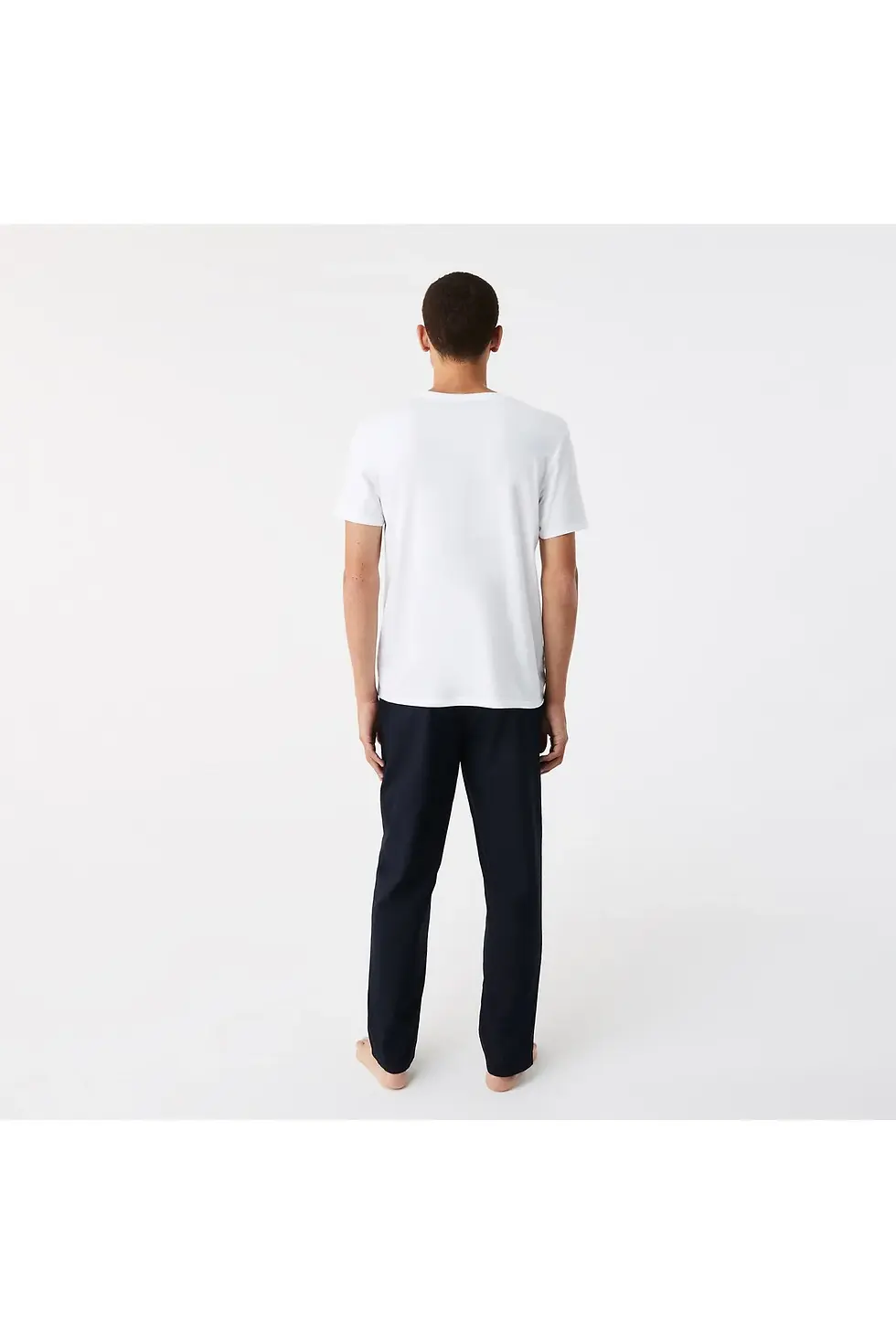 Thumbnail: Lacoste Erkek Slim Fit Bisiklet Yaka 3'lü Beyaz Atlet TH3321