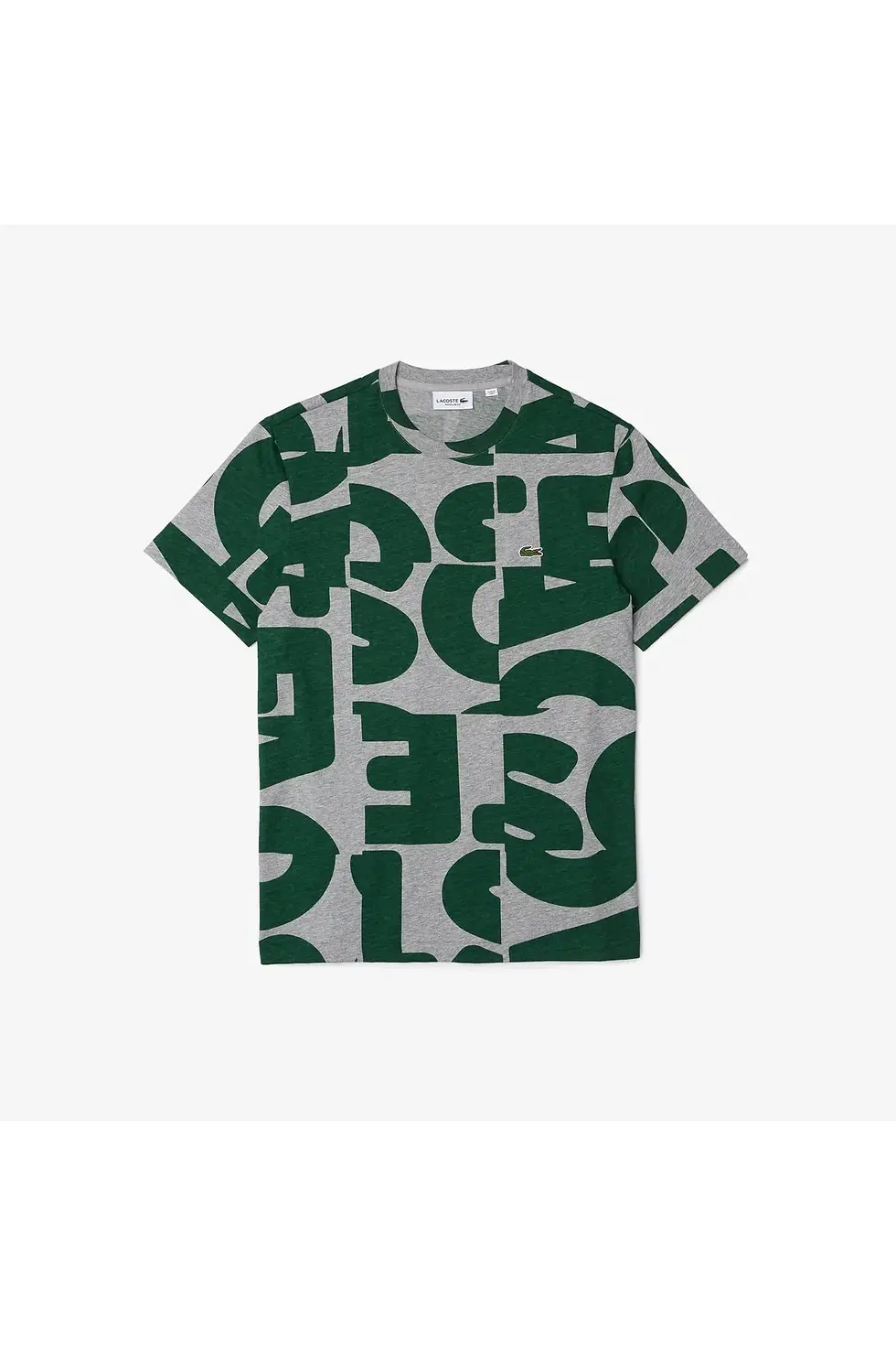 Миниатюра: Lacoste Erkek Regular Fit Bisiklet Yaka Desenli Yeşil T-Shirt